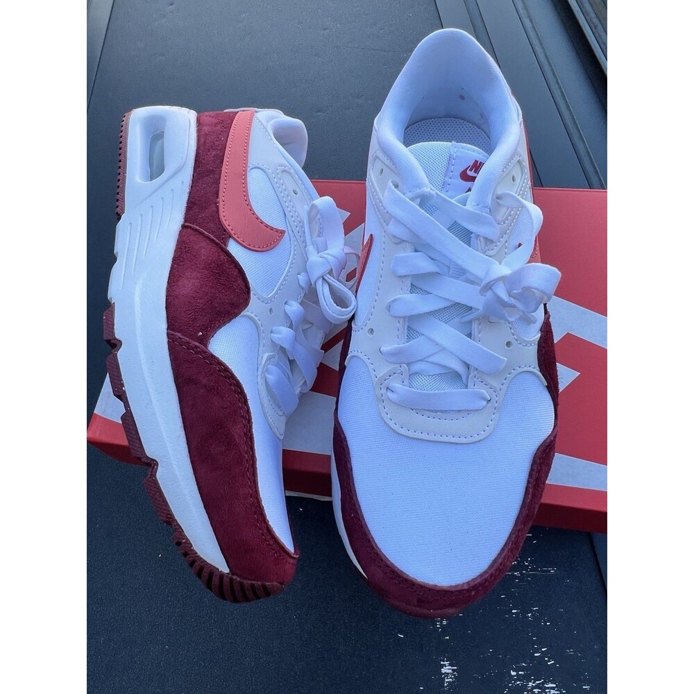 Nike Womens Air Max Sc Sneaker Running FJ3242 100 Size 6.5 White/Maroon Suede - Picture 4 of 10
